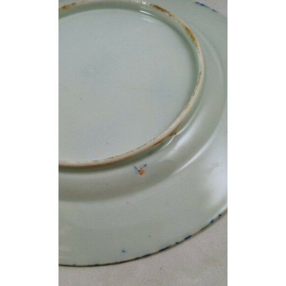 Set Of 4 Vintage Blue White Floral Crackle Glazed Ceramic Plates - Picture 4 of 10